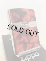 No.200 推奨品ZIPPO BRUSHED CHROME ブラッシュクローム マーブル調 RED COLOR レッドカラー z-6328