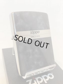 画像1: No.200 推奨品ZIPPO BRUSHED CHROME ブラッシュクローム マーブル調 BLACK COLOR ブラックカラー z-6329