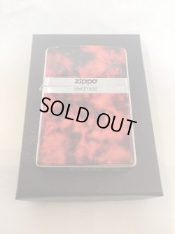 画像5: No.200 推奨品ZIPPO BRUSHED CHROME ブラッシュクローム マーブル調 RED COLOR レッドカラー z-6328