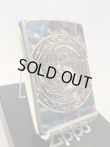 No.200 推奨品ZIPPO SILVER&SILVER IBUSHI シルバー&シルバーイブシ 天然シェル DRAGON ドラゴン z-6390