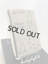 No.200 ペット&アニマルZIPPO SILVER MIRROR シルバーミラー CAT&POOTPRINTS ネコと足跡🐾 z-6391