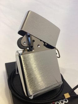 画像3: No.275 アウトドアシリーズZIPPO BRUSHED CHROME ブラッシュクローム 三角カン ヒモ付き プレーン z-6404