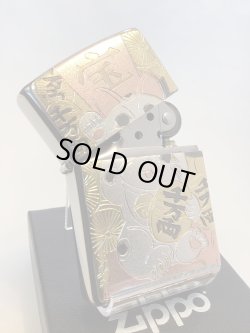 画像2: No.200 推奨品ZIPPO BRUSHED CHROME ブラッシュクローム 電鋳板プレート 招き猫 z-6547