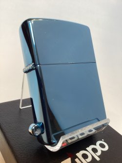 画像1: No.200 トライアルZIPPO BLUE ION COATING ブルーイオンコーティング SIDE RING サイドリング付き z-6562