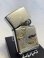 画像2: No.200 推奨品ZIPPO BRUSHED CHROME ブラッシュクローム 波と富士 電鋳板プレート貼り z-6568 (2)