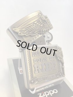 画像2: No.200 HARLAY DIVIDSON ZIPPO ハーレー・ダビッドソン ANTIQUE BRASS アンティークブラス SIDE METAL サイドメタル z-6569