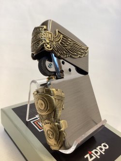 画像3: No.200 HARLAY DIVIDSON ZIPPO ハーレー・ダビッドソン ANTIQUE BRASS アンティークブラス SIDE METAL サイドメタル z-6569