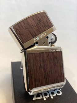 画像2: No.200 推奨品ZIPPO WHITE NICKEL ホワイトニッケル WOOD LIGHT ウッドライト z-6587