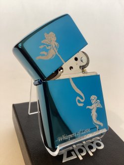 画像2: No.20446 PVDシリーズ 2005年製 SAPPHIRE ZIPPO サファイア TWO ANGELS エンジェルズ z-6590