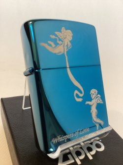 画像1: No.20446 PVDシリーズ 2005年製 SAPPHIRE ZIPPO サファイア TWO ANGELS エンジェルズ z-6590
