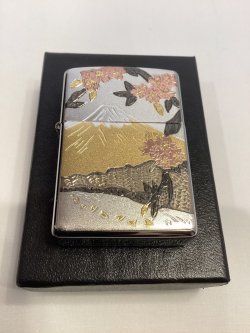 画像5: No.200 推奨品ZIPPO BRUSHED CHROME ブラッシュクローム 富士桜 電鋳板プレート z-6592