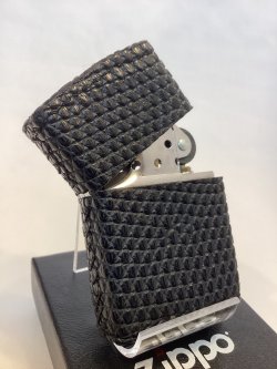 画像2: No.200 レザーシリーズZIPPO リザード(トカゲ革)手縫い革巻き z-6594