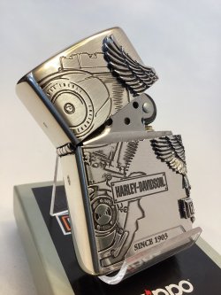 画像2: No.200 HARLAY DIVIDSON ZIPPO ハーレー・ダビッドソン SIDO METAL サイドメタル z-6596