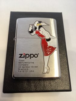 画像5: No.200 BRUSHED CHROME ZIPPO ブラッシュクローム WINDY RED ウィンディ レッド z-6598