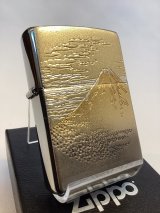 No.200 推奨品ZIPPO BRUSHED CHROME ブラッシュクローム 富士 電鋳板プレート z-6603