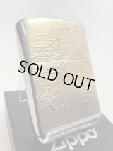 No.200 推奨品ZIPPO BRUSHED CHROME ブラッシュクローム 富士 電鋳板プレート z-6603