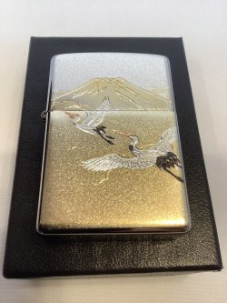 画像5: No.200 推奨品ZIPPO BRUSHED CHROME ブラッシュクローム 鶴富士 電鋳板プレート z-6606