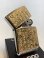 画像2: No.200 推奨品ZIPPO BRUSHED CHROME ブラッシュクローム ARABESQUE アラベスク GOLD METAL PLATE ゴールドメタルプレート z-6607 (2)
