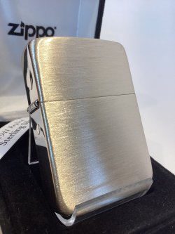 画像1: No.24 1941レプリカ BRUSHED STERLING SILVER ZIPPO ブラッシュ スターリングシルバーPLANE プレーン z-6608