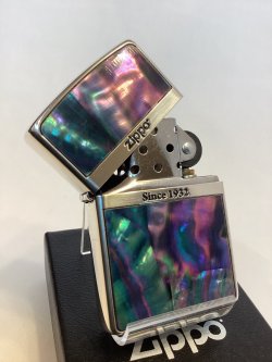 画像2: No.200 推奨品ZIPPO SILVER MIRROR シルバーミラー 天然シェル z6612