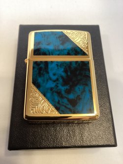 画像5: No.162 ARMOR ZIPPO GOLD & MARBUE BLUE アーマー ゴールド&マーブルブルー z-6615
