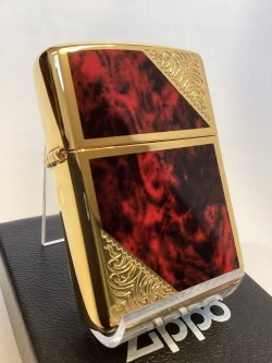 画像1: No.162 ARMOR ZIPPO GOLD & MARBUE RED アーマー ゴールド&レッド z-6621