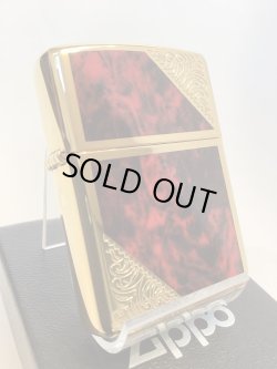 画像1: No.162 ARMOR ZIPPO GOLD & MARBUE RED アーマー ゴールド&レッド z-6621