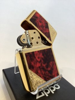 画像3: No.162 ARMOR ZIPPO GOLD & MARBUE RED アーマー ゴールド&レッド z-6621