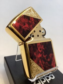 画像2: No.162 ARMOR ZIPPO GOLD & MARBUE RED アーマー ゴールド&レッド z-6621
