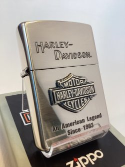 画像1: No.200 HARLAY DIVIDSON ZIPPO ハーレー・ダビッドソン BAR & SHIELD METAL バー&シールドメタル付き z-6623