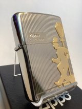 No.200 推奨品ZIPPO BRUSHED CHROME ブラッシュクローム シルバープレート貼り DRUNKER ドランカー z-6631