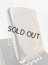 No.200 推奨品ZIPPO BRUSHED CHROME ブラッシュクローム シルバープレート貼り DRUNKER ドランカー z-6631