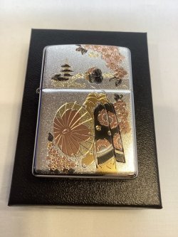 画像5: No.200 推奨品ZIPPO BRUSHED CHROME ブラッシュクローム 電鋳板プレート 舞妓