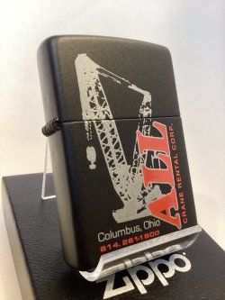 画像1: No.218 企業ロゴシリーズZIPPO BLACK MATTE ブラックマット ALL CRANE RENTAL CORPORATION「ALL」クレーンレンタルコーポレーション z-6646