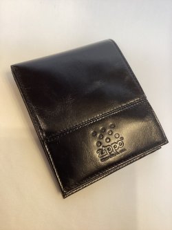 画像1: ZIPPO GOODS ZIPPO LEATHER CAGE WALLET レザーウォレット 二つ折り財布 BLACK ブラック z-6654