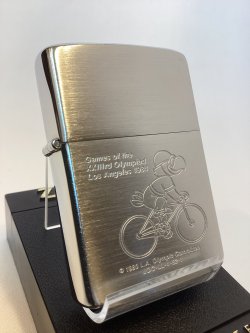 画像1: No.200 スポーツシリーズZIPPO BRUSHED  CHROME ブラッシュクローム ロサンゼルスオリンピック ロードレース z-6655