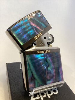 画像2: No.200 推奨品ZIPPO BLACK MIRROR ブラックミラー 天然シェル z-6656