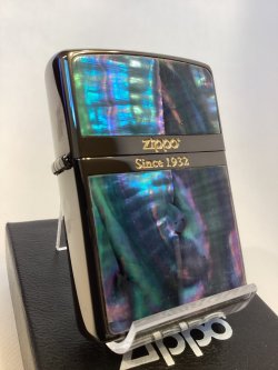 画像1: No.200 推奨品ZIPPO BLACK MIRROR ブラックミラー 天然シェル z-6656