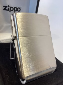 画像1: No.13 BRUSHED STERLING SILVER ZIPPO ブラッシュスターリングシルバー PLANE プレーン z-6661