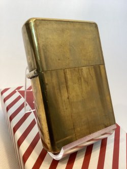画像1: No.230 ヴィンテージZIPPO 1992年製 FLAT TOP フラットトップ ANTIQUE BRASS アンティークブラス PLANE プレーン z-6664