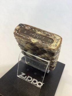 画像4: No.200 レザーシリーズZIPPO WHITH PYTHON ホワイトパイソン(B) 手縫い z-6666