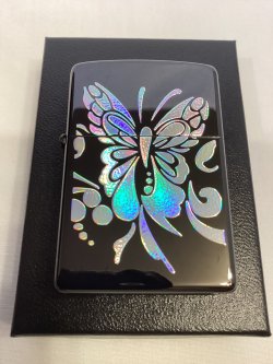 画像5: No.200 ヴィンテージZIPPO 2004年製 N8 BLACK TITANIUM ブラックチタン BUTTERFLY バタフライ z-6679
