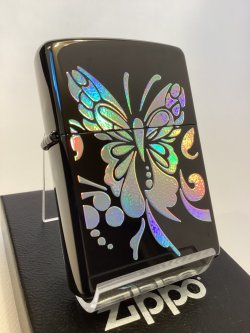 画像1: No.200 ヴィンテージZIPPO 2004年製 N8 BLACK TITANIUM ブラックチタン BUTTERFLY バタフライ z-6679