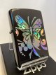 No.200 ヴィンテージZIPPO 2004年製 N8 BLACK TITANIUM ブラックチタン BUTTERFLY バタフライ z-6679