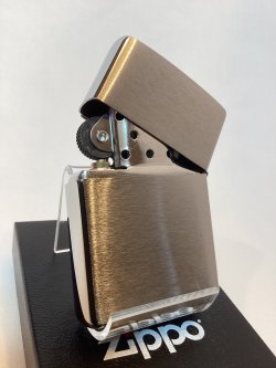 画像3: No.200 ペット&アニマルZIPPO BRUSHED CHROME ブラッシュクローム シルバープレート ネコと花 z-6680