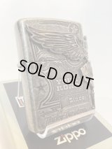 No.200 HARLAY DIVIDSON ZIPPO ハーレー・ダビッドソン ANTIQUE SILVER IBUSHI アンティークシルバーイブシ SIDE METAL サイドメタル z-6688