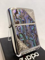 No.200 推奨品ZIPPO BRUSHED CHROME ブラッシュクローム 天然シェル z-6699