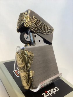 画像3: No.200 HARLAY DIVIDSON ZIPPO ハーレー・ダビッドソン ANTIQUE BRASS アンティークブラス SIDE METAL サイドメタル z-6720