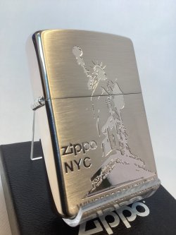 画像1: No.200 ヴィンテージZIPPO 2005年製 SILVER SATIN シルバーサテン 自由の女神 z-6724