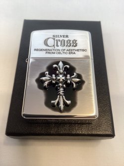 画像5: No.200 推奨品ZIPPO SILVER MIRROR IBUSHI シルバーミラーイブシ CROSS METAL クロスメタル z-6725